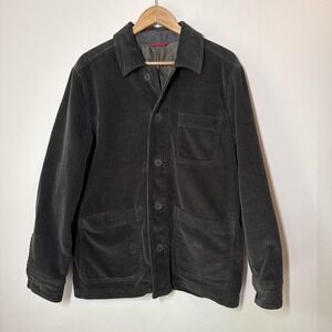 Untuckit Barns Corduroy Chore Utility Jacket Green Mens Size L 40960 Casual Coat